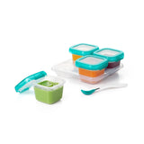 OXO TOT Baby Blocks Freezer Storage Containers-6 Oz-Teal_2 - ANB Baby