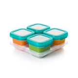 OXO TOT Baby Blocks Freezer Storage Containers-6 Oz-Teal_3 - ANB Baby