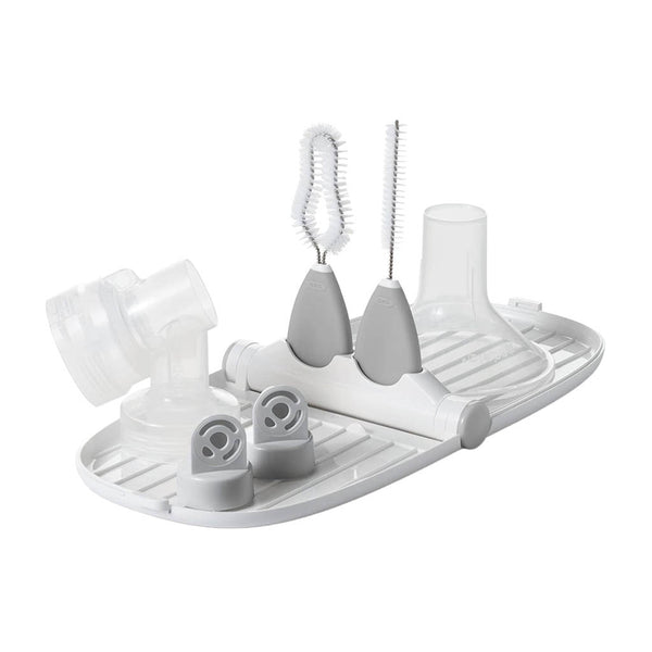 OXO TOT Breast Pump Parts Compact Drying Rack with Detail Brushes