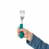 OXO TOT On-The-Go Fork And Spoon Set with Carrying Case-Mealtime Accessories-OXO Tot-Teal-ANB Baby Store