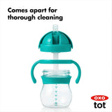 OXO TOT Transitions Straw Cup with Removable Handles-6 OZ-Teal_6 - ANB Baby
