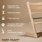 STOKKE Tripp Trapp High Chair Complete with White Nordic Grey Cushion White Tray_7 - ANB Baby