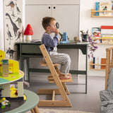 STOKKE Tripp Trapp High Chair Complete with White Nordic Grey Cushion White Tray_8 - ANB Baby