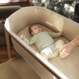 Stokke Snoozi Fitted Sheet 2 Pack-Dandelion Beige and Vanilla Cream_8 - ANB Baby