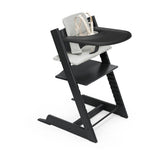 Stokke Tripp Trapp High Chair 2 with Cushion and Tray Black with Nordic Grey_1 - ANB Baby