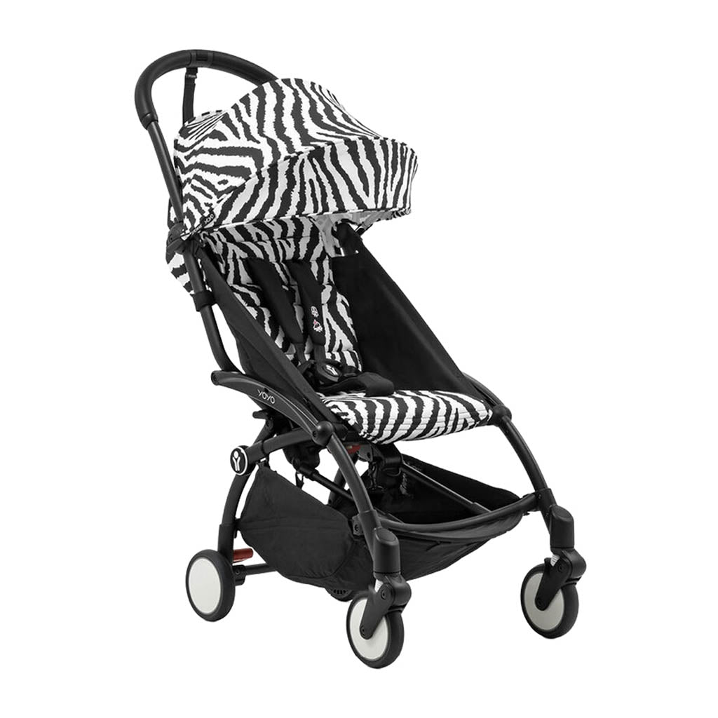 Stokke YOYO Lightweight Stroller from 6 Months-Black Frame-Zebra_22 - ANB Baby