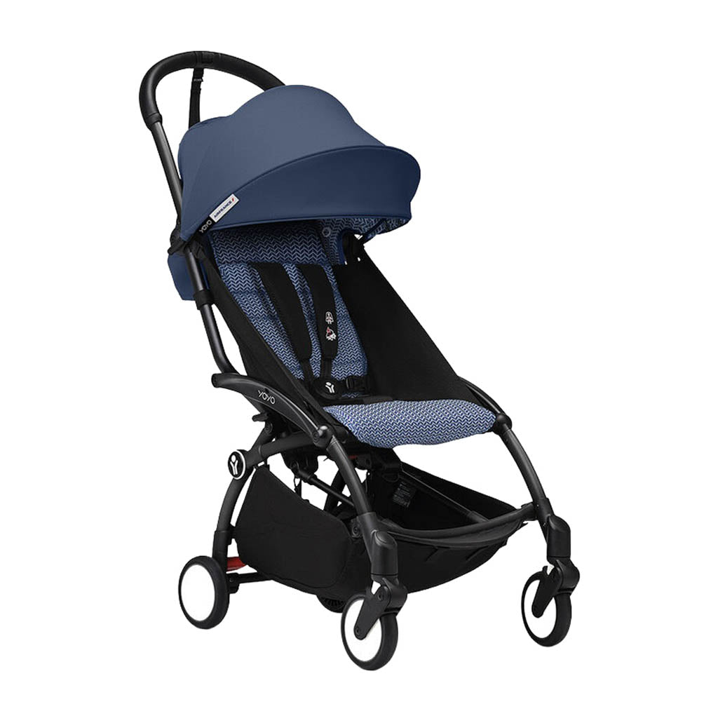 Stokke YOYO Lightweight Stroller from 6 Months-Black Frame Air France Blue_19 - ANB Baby