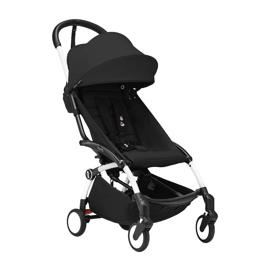 Stokke YOYO Lightweight Stroller from 6 Months-White Frame Black_11 - ANB Baby