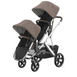 UPPAbaby RumbleSeat V3,Theo-Dark Taupe-Silver Frame-Chestnut Leather, Attached to stroller - ANB Baby