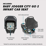 Baby Jogger City Mini 2 3W + City GO 2 Travel System, Opulent Black - ANB Baby