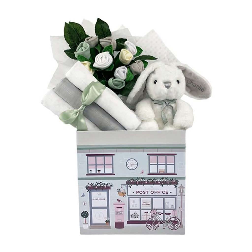 Babyblooms Personalized Little Bunny Welcome Baby Keepsake Box - ANB Baby