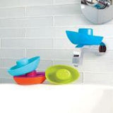 Boon 5 Pieces Fleet Stacking Boats, Multicolor-Bath Tubs & Accessories-Boon-Blue Multicolor-ANB Baby Store