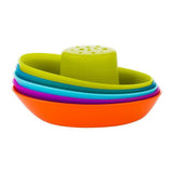 Boon 5 Pieces Fleet Stacking Boats, Multicolor-Bath Tubs & Accessories-Boon-Blue Multicolor-ANB Baby Store