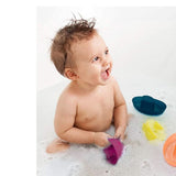 Boon 5 Pieces Fleet Stacking Boats, Multicolor-Bath Tubs & Accessories-Boon-Blue Multicolor-ANB Baby Store