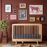 DaDaDa Bliss 4-in-1 Convertible Crib-Cribs & Bassinets-DaDaDa-White/Natural-ANB Baby Store