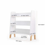 DaDaDa Muse Bookshelf, White / Natural - ANB Baby