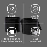 Diono Cup Holder for Radian, Everett and Rainier Car Seats, Black Pack of 2 - ANB Baby