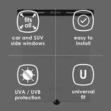 Diono Heatblock Sunshade Roller Window Shade, Black - ANB Baby