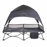 Go With Me Bungalow Deluxe Portable Travel Cot, Grey/Teal - ANB Baby