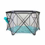 Go With Me Eclipse Portable Playard with Canopy, Watercolor Stripe - ANB Baby