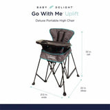 Go With Me Uplift Deluxe Portable High Chair, Grey / Teal - ANB Baby