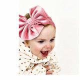Golden Dot Lane Big Velvet Loopy Bow Headband - ANB Baby