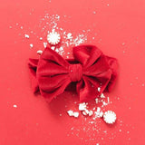 Golden Dot Lane Big Velvet Loopy Bow Headband - ANB Baby