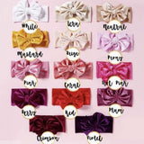 Golden Dot Lane Big Velvet Loopy Bow Headband - ANB Baby