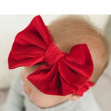 Golden Dot Lane Big Velvet Loopy Bow Headband - ANB Baby