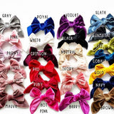 Golden Dot Lane Edged Velvet Bow Headband - ANB Baby