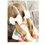 Golden Dot Lane Ruffle Frilly Petite Bow Headband - ANB Baby