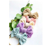 Golden Dot Lane Ruffle Frilly Petite Bow Headband - ANB Baby