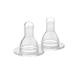 Lifefactory Stage 2 Baby Bottle Nipple for 4 - Ounce and 9 - Ounce, Clear, Pack of 2 - ANB Baby