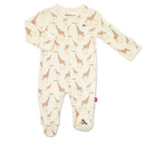 Magnetic Me Cream Jolie Giraffe Organic Cotton Magnetic Footie-Clothing-Magnetic Me-0-3 Month-ANB Baby Store