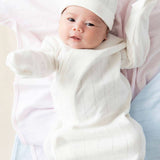Magnetic Me Love Lines Pointelle Magnetic Gown and Hat Set, Newborn-3 Months-Clothing-Magnetic Me-Tofu-ANB Baby Store