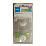 MAM Clear Pacifier 2 Pack for 0-6 Months-Pacifiers & Accessories-MAM-Green Sea-ANB Baby Store