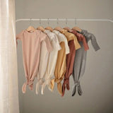 Mushie Ribbed Knotted Baby Gown - MUSMRKG1001 - ANB Baby