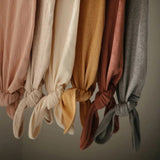 Mushie Ribbed Knotted Baby Gown - ANB Baby