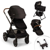 Nuna Demi Next Double Stroller + Rider Board + Bassinet - ANB Baby