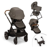 Nuna Demi Next Double Stroller + Rider Board + Bassinet - ANB Baby