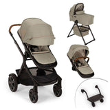 Nuna Demi Next Double Stroller + Rider Board + Bassinet - ANB Baby