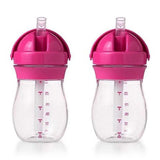 OXO Tot Transitions Straw Cup, 9 Oz, 2 Pack-Mealtime Accessories-OXO Tot-Pink-ANB Baby Store