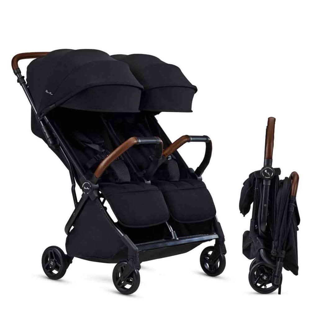Silver Cross Jet Double Stroller Black