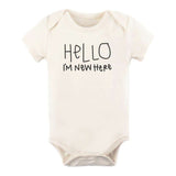 Tenth & Pine Hello I'm New Here Organic Cotton Onesie - TPSSOHNH03 - ANB Baby