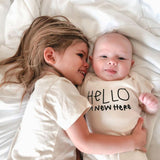 Tenth & Pine Hello I'm New Here Organic Cotton Onesie - ANB Baby