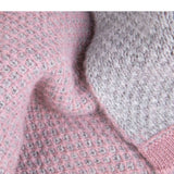 Tuwi Inti Knitted Baby Blanket, Pink / Grey - ANB Baby