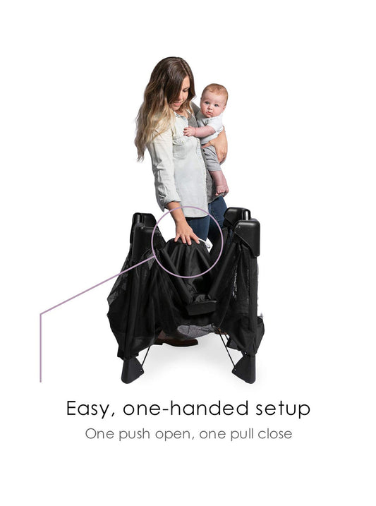 4moms Breeze Plus Portable Playard with Removable Bassinet and Baby Changing Station, -- ANB Baby