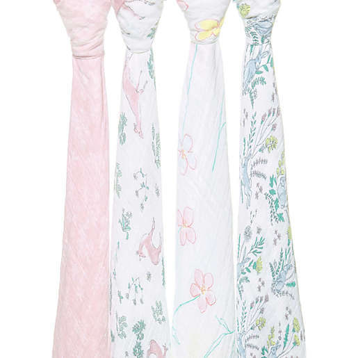 Aden & Anais Infant Boutique Classic Swaddle Blankets, Forest Fantasy, 4-pack, -- ANB Baby