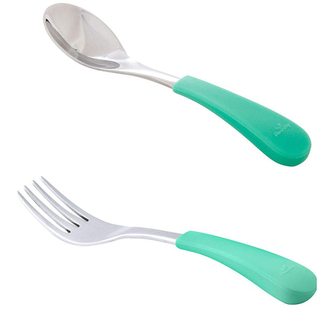 Avanchy Stainless Steel Baby Fork / Spoon, 2 Pack, -- ANB Baby
