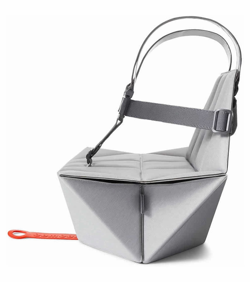 Bombol Pop-Up Booster Seat with Carry Bag, Pebble Grey, -- ANB Baby
